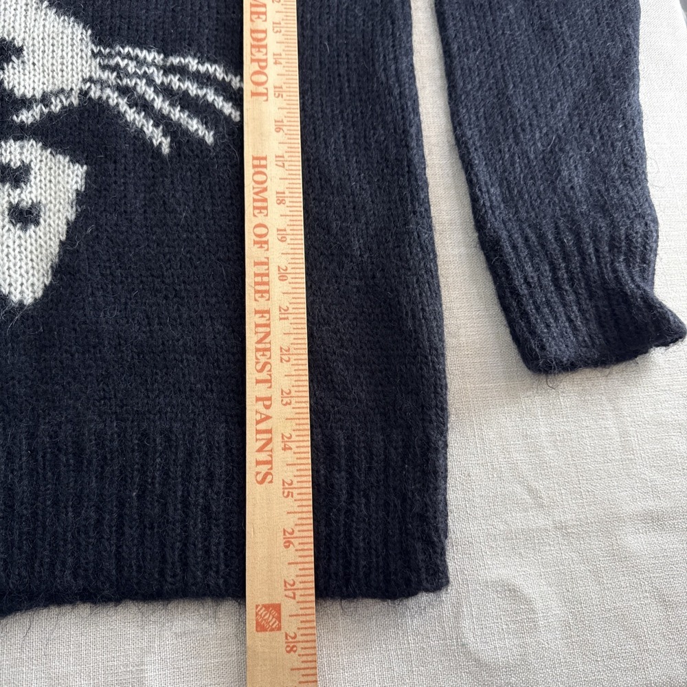 Bar III Tuxedo Cat Sweater‎ Womens L Black Whimsical Animal Graphics Cozy Chic - Picture 6 of 9
